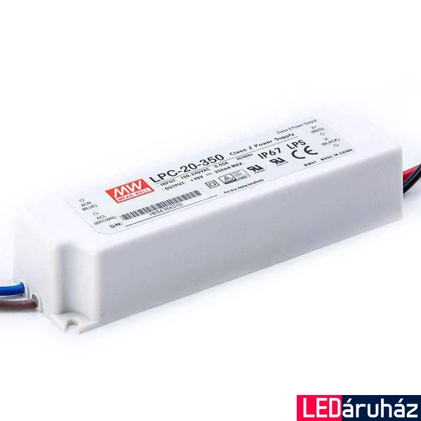 Mean Well LPC-20-350 20W/3-48V/350mA áramgenerátoros tápegység