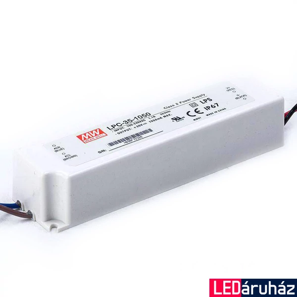 Mean Well LPC-35-1050 35W/9-30V/1050mA áramgenerátoros tápegység