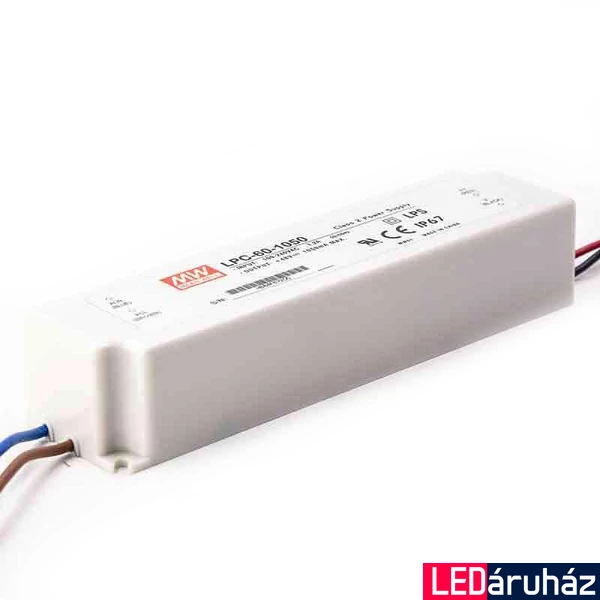 Mean Well LPC-60-1050 60W/9-48V/1050mA áramgenerátoros tápegység