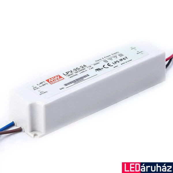 Mean Well LPV-35-24 35W/24V/0-1A tápegység