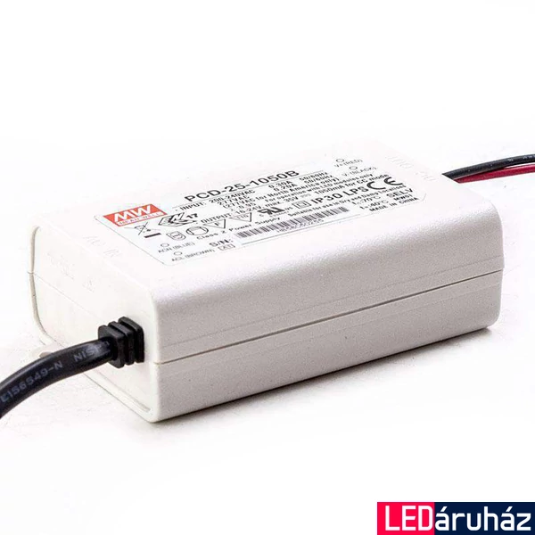 Mean Well PCD-25-1050B 25W/16-24V/1050mA áramgenerátoros tápegység