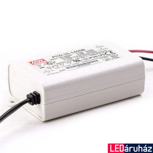 Mean Well PCD-25-1400B 25W/12-18V/1400mA áramgenerátoros tápegység