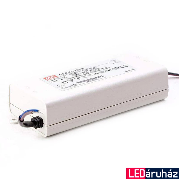 Mean Well PCD-40-700B 40W/34-57V/700mA áramgenerátoros tápegység