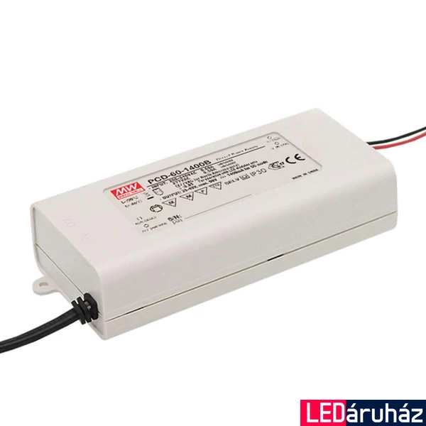 Mean Well PCD-60-700B 60W/50-86V/700mA áramgenerátoros tápegység