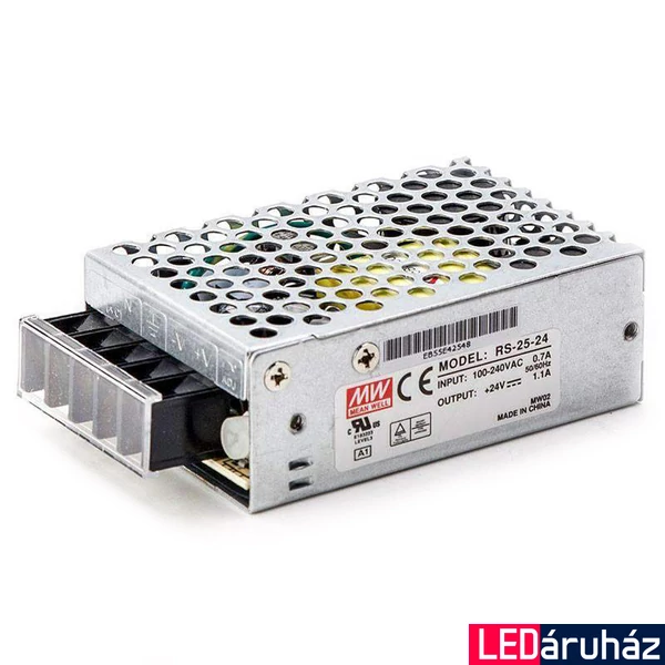 Mean Well RS-25-24 25W/24V/0-1,1A tápegység