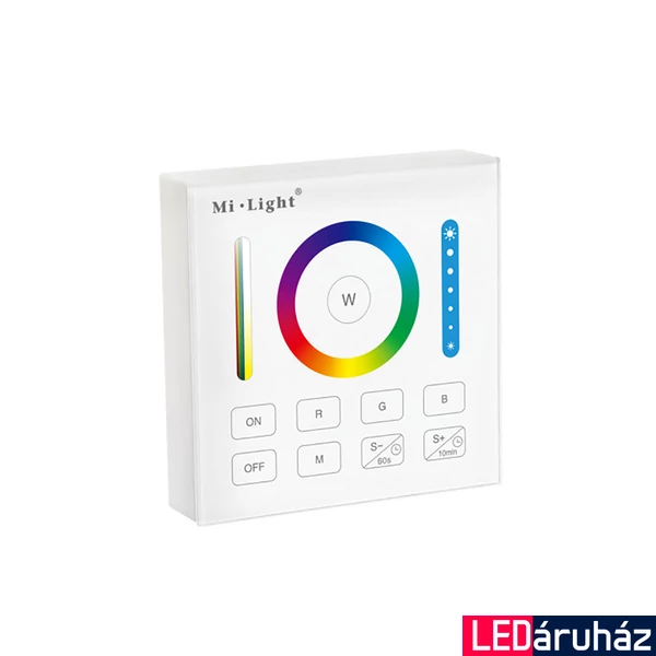 MI-Light B0 Smart Panel RGB+CCT fali távvezérlő, elemes, 86x86 mm