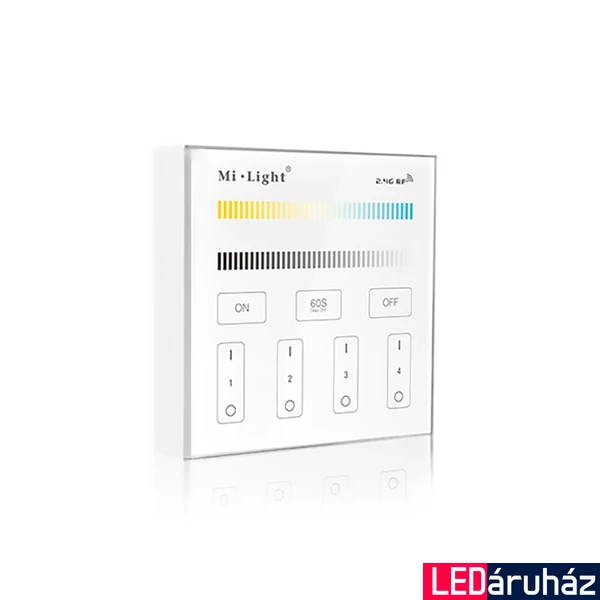 Mi-Light B2 Smart Panel CCT fali vezérlő, 4 zónás