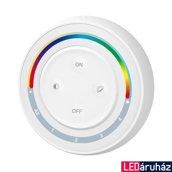 Mi-Light MIBOXER S2W+ 4 zónás mini kör távirányító, RGB+CCT