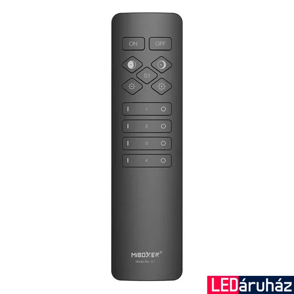 Mi-Light Dimmer+CCT LED 4 zónás távirányító, fekete