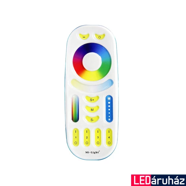 Mi-Light FUT092 RGB+CCT távirányító, érintőgombos, 4 zónás