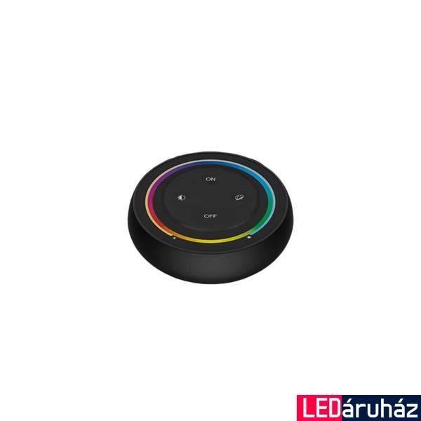 Mi-Light FUTS2-B RGB+CCT mágneses fali okos távirányító, 2,4GHz, 3V, elemes, fekete