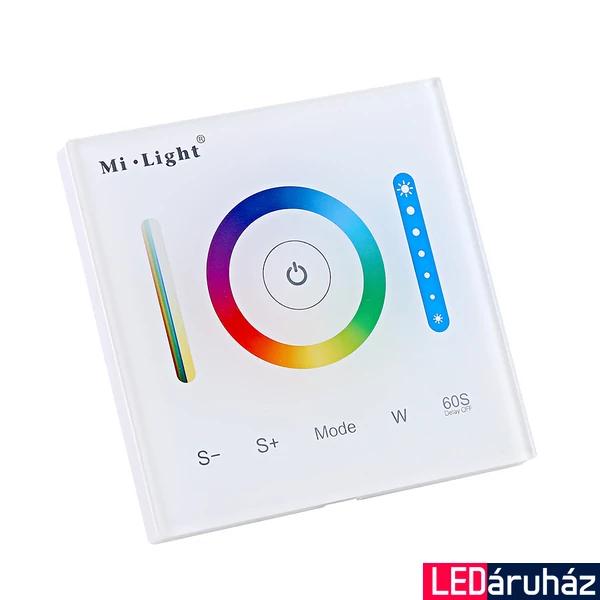 Mi-Light P3 Smart Panel RGB/ RGBW/ RGB+CCT fali vezérlő, 12V-24V, 86x86 mm