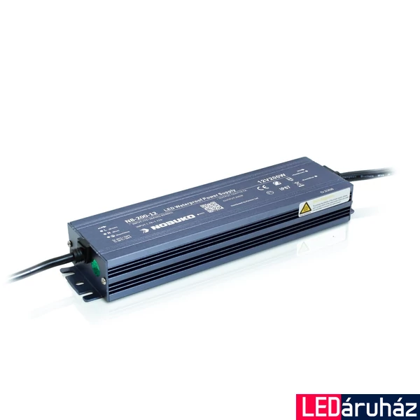 Kültéri LED Tápegység, 200W, 230V, 12V, IP67, Nobuko NB-200-12
