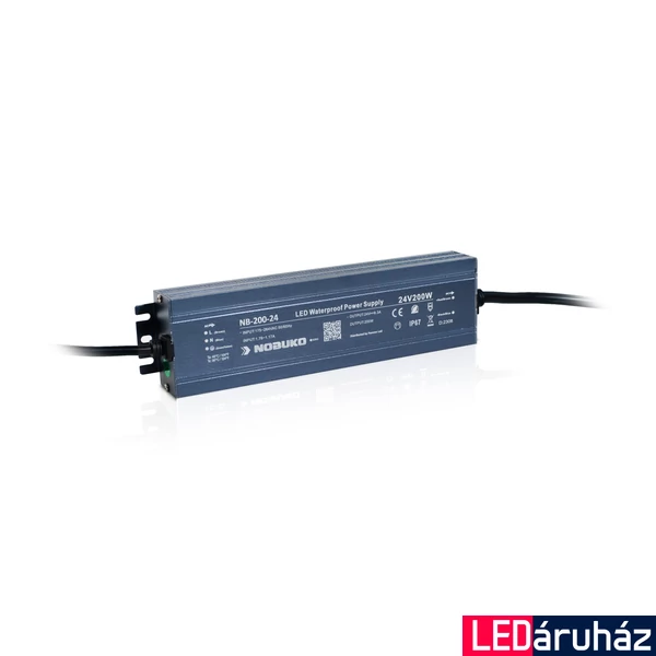Kültéri LED Tápegység, 200W, 230V, 24V, IP67, Nobuko NB-200-24