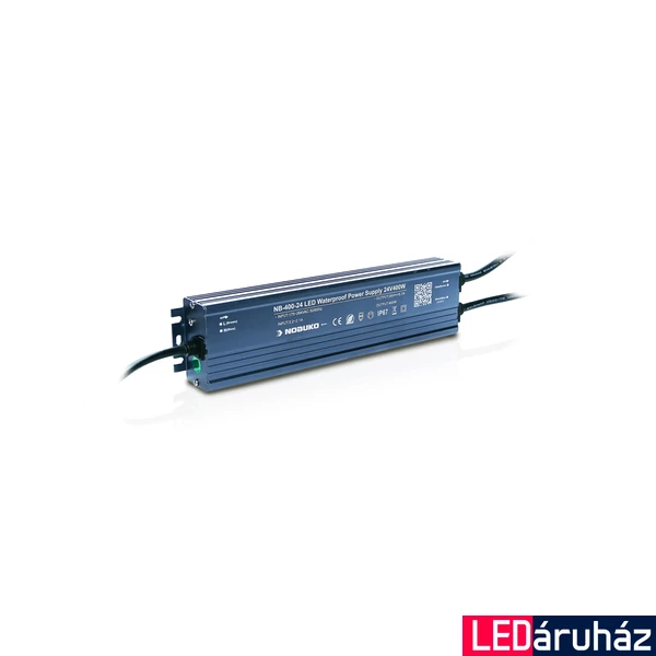 Kültéri LED Tápegység, 400W, 230V, 24V, IP67, Nobuko NB-400-24