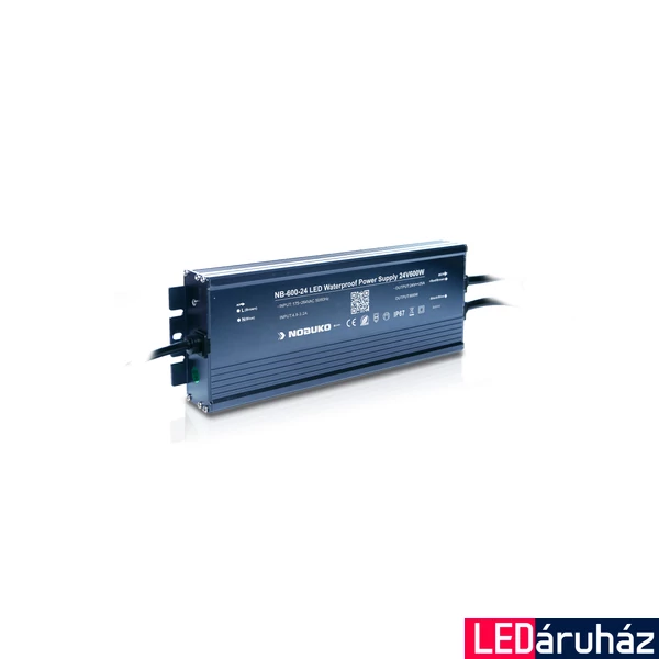 Kültéri LED Tápegység, 600W, 230V, 24V, IP67, Nobuko NB-600-24