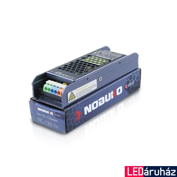 LED Tápegység, 120W, 230V, 24V, IP20, Nobuko NC-120-24