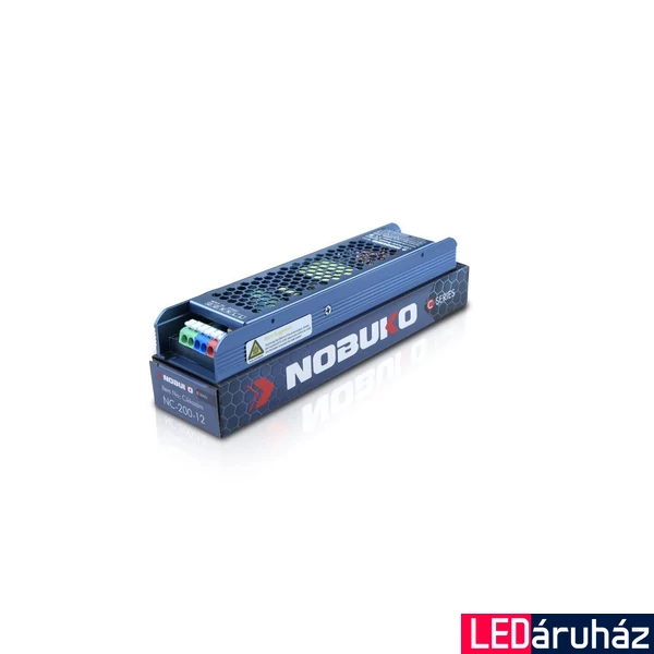 LED Tápegység, 200W, 230V, 12V, IP20, Nobuko NC-200-12