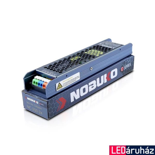 LED Tápegység, 200W, 230V, 24V, IP20, Nobuko NC-200-24