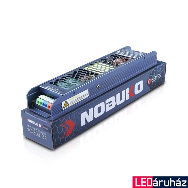 LED Tápegység, 300W, 230V, 24V, IP20, Nobuko NC-300-24