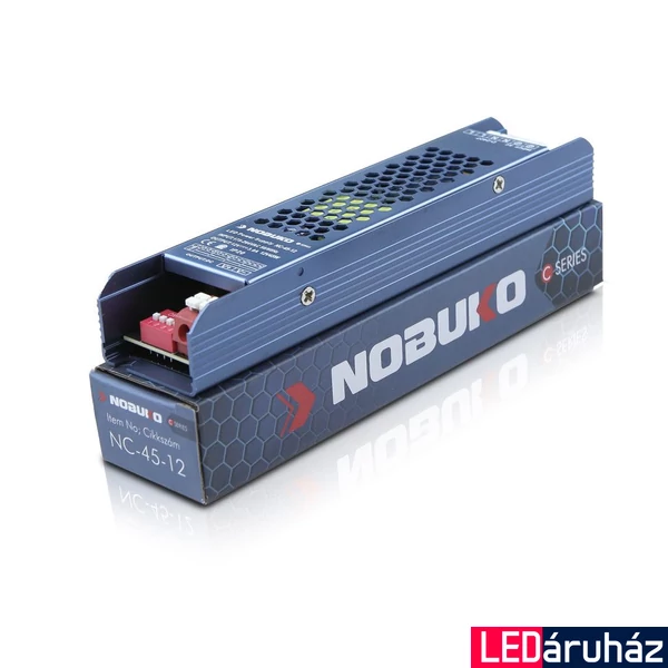 LED Tápegység, 45W, 230V, 12V, IP20, Nobuko NC-45-12