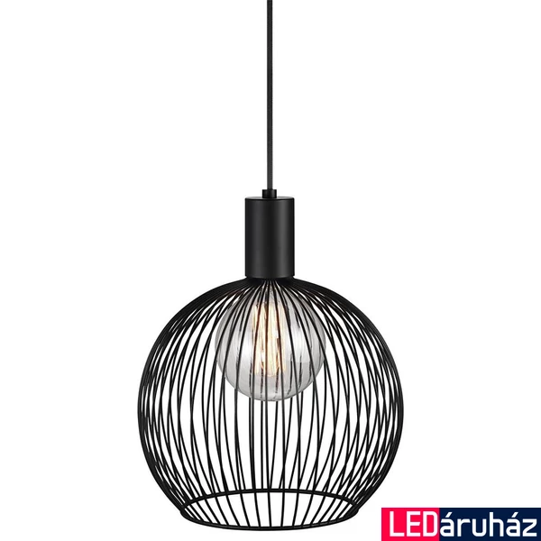 NORDLUX Aver 30 1 ágú függeszték, fekete, E27, max. 60W, 30cm átmérő, 84243003