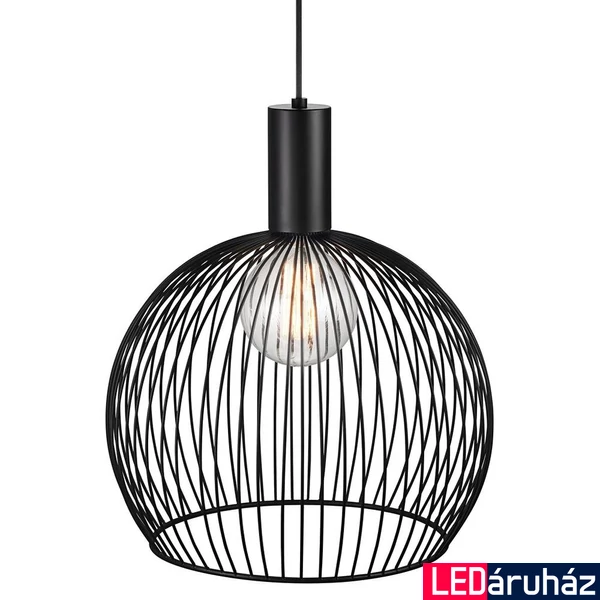 NORDLUX Aver 40 1 ágú függeszték, fekete, E27, max. 60W, 40cm átmérő, 84253003