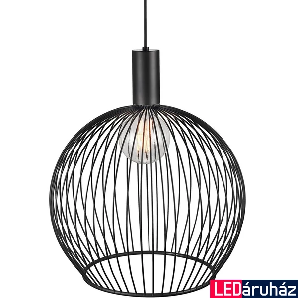 NORDLUX Aver 50 1 ágú függeszték, fekete, E27, max. 60W, 50cm átmérő, 84263003
