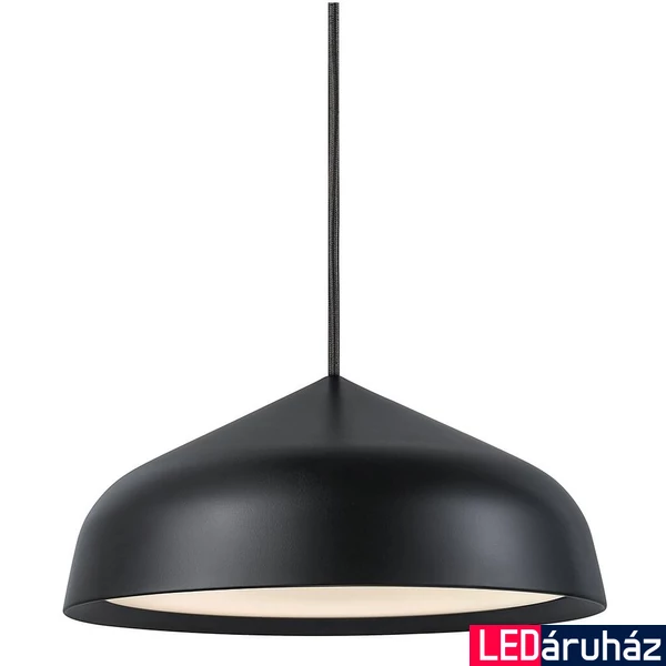 NORDLUX Fura 25 1 ágú függeszték, fekete, 2200K-2700K változtatható fehér, beépített LED, 12W, 25cm átmérő, 48103003