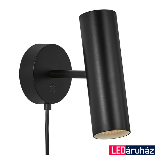 NORDLUX MIB 6 fali lámpa, fekete, GU10, max. 8W, 6cm átmérő, 61681003