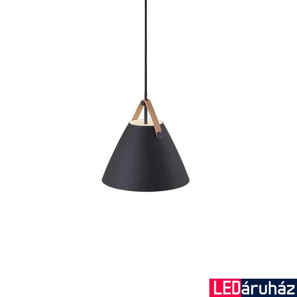 NORDLUX Strap 27 1 ágú függeszték, fekete, E27, max. 40W, 27cm átmérő, 84333003