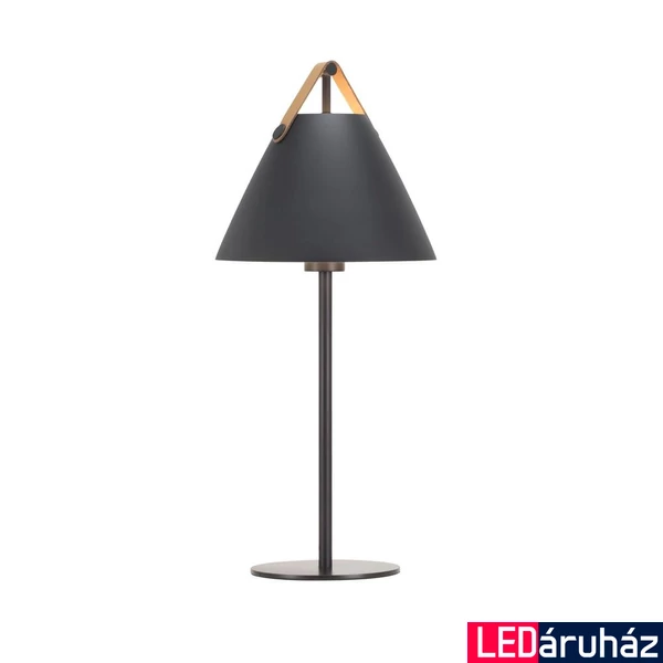 NORDLUX Strap asztali lámpa, fekete, E27, max. 40W, 25cm átmérő, 46205003