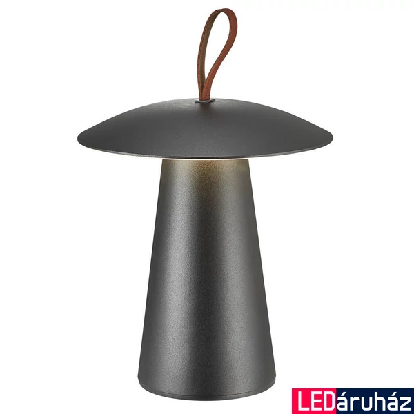NORDLUX Ara To Go kültéri asztali lámpa, fekete, 3000K melegfehér, beépített LED, 2W, 190 lm, 19.7cm átmérő, 2118245003