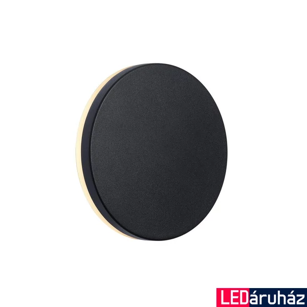 NORDLUX Artego kültéri fali lámpa, fekete, 3000K melegfehér, beépített LED, 8W , 468 lm, 15cm átmérő, 46941003