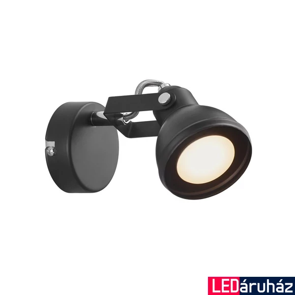 NORDLUX Aslak fali lámpa, fekete, GU10, max. 35W, 8cm átmérő, 45721003