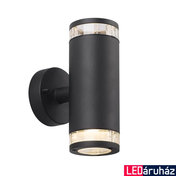 NORDLUX Birk kültéri fali lámpa, fekete, GU10, max. 2X28W, 45501003