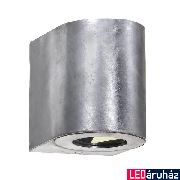 NORDLUX Canto 2 kültéri fali lámpa, galvanizált, 2700K melegfehér, beépített LED, 2X5W , 500 lm, 49701031