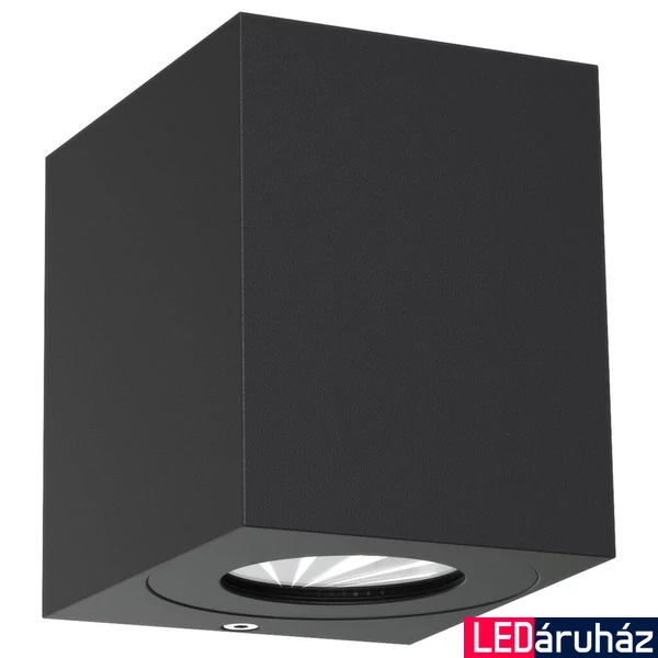 NORDLUX Canto Kubi 2 kültéri fali lámpa, fekete, 2700K melegfehér, beépített LED, 2X6W , 500 lm, 49711003