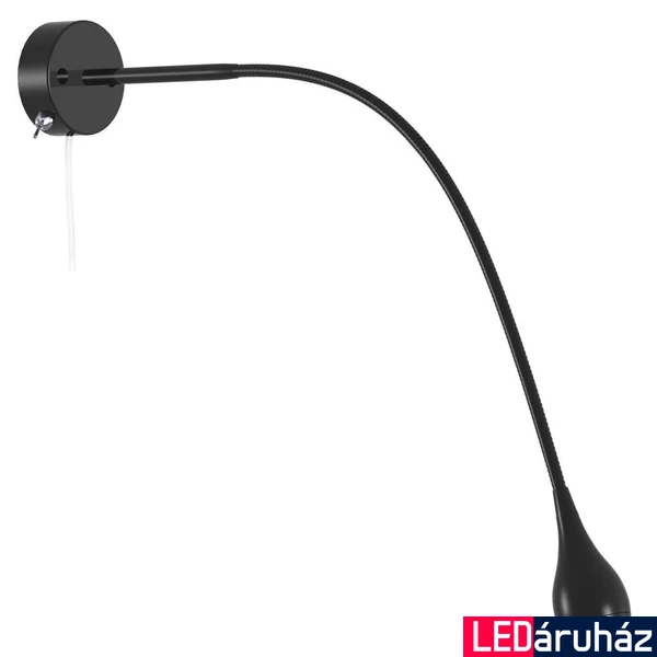 NORDLUX Drop fali lámpa, fekete, 3000K melegfehér, beépített LED, 3W , 130 lm, 3.5cm átmérő, 320130