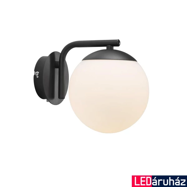 NORDLUX Grant fali lámpa, fekete, E14, max. 40W, 14.5cm átmérő, 47091003