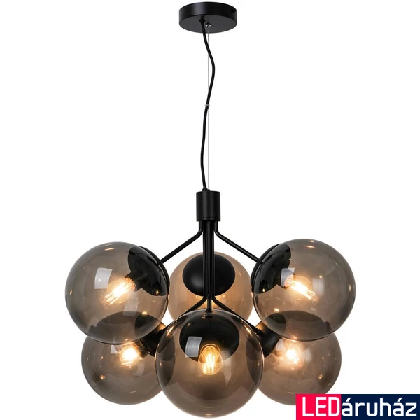 NORDLUX Ivona több ágú függeszték, fekete, E27, max. 28W, 20cm átmérő, 2112163003