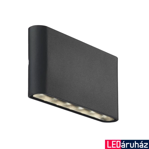 NORDLUX Kinver kültéri fali lámpa, fekete, 3000K melegfehér, beépített LED, 6W , 570 lm, 84181003