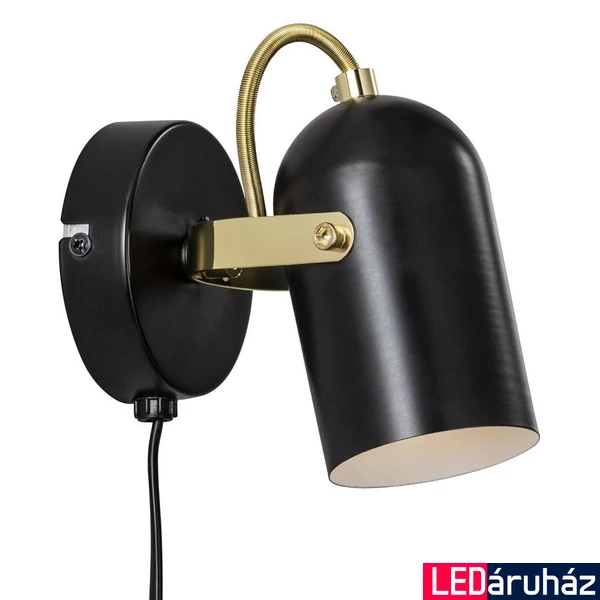 NORDLUX Lotus fali lámpa, fekete, E14, max. 40W, 6.6cm átmérő, 50101003