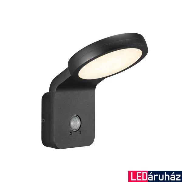 NORDLUX Marina Flatline Pir Sensor kültéri fali lámpa, fekete, 3000K melegfehér, beépített LED, 10W , 750 lm, 46831003
