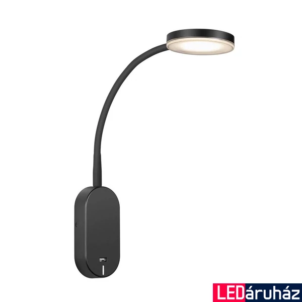 NORDLUX Mason fali lámpa, fekete, 3000K melegfehér, beépített LED, 5W, 360 lm, 10cm átmérő, 47131003