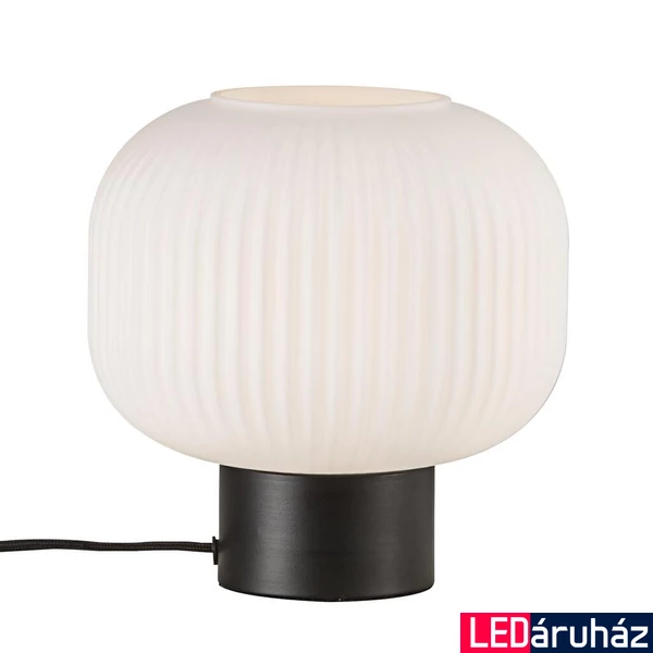 NORDLUX Milford asztali lámpa, fekete, E27, max. 4W, 20cm átmérő, 48965001