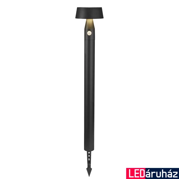 NORDLUX Nama 90 kültéri leszúrható lámpa, fekete, 3000K melegfehér, SOLAR LED, max. 1W, fényforrással, 65 lm, 17cm átmérő, 2118278003