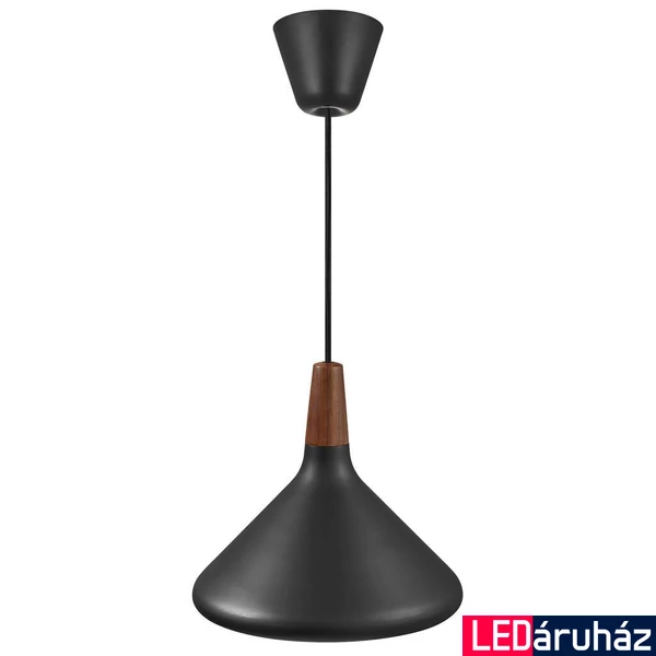 NORDLUX Nori 27 1 ágú függeszték, fekete, E27, max. 40W, 27cm átmérő, 2120813003