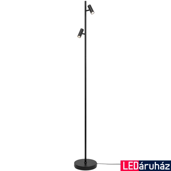 NORDLUX Omari állólámpa, állítható lámpafejekkel, fekete, beépített LED, 3cm átmérő, 2112254003