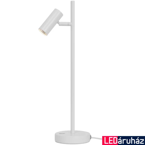 NORDLUX Omari asztali lámpa, állítható lámpafejjel, fehér, beépített LED, 3cm átmérő, 2112245001
